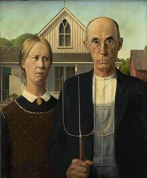 Painting Couple Pitchfork